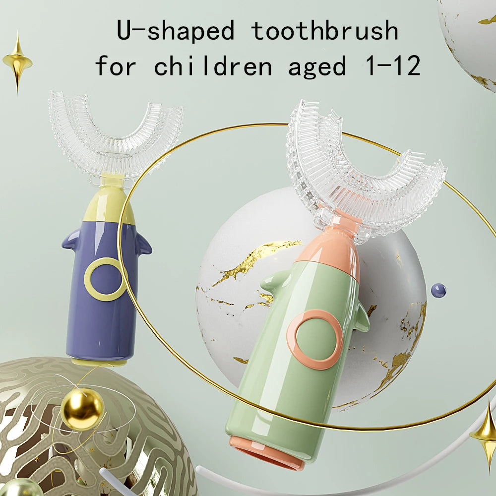 U Child Toothbrush for Children 360 Kids Toothbrush for Kids Silicone Baby Toothbrushes 1-12 Years
